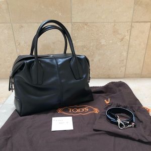 Tod's D-Styling Bauletto Bag in Black Leather